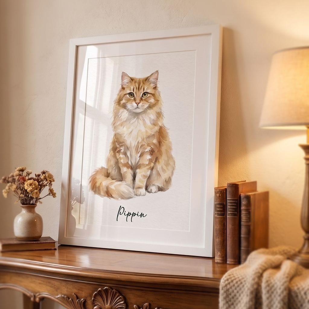 custom cat portrait enlargement made in waterford