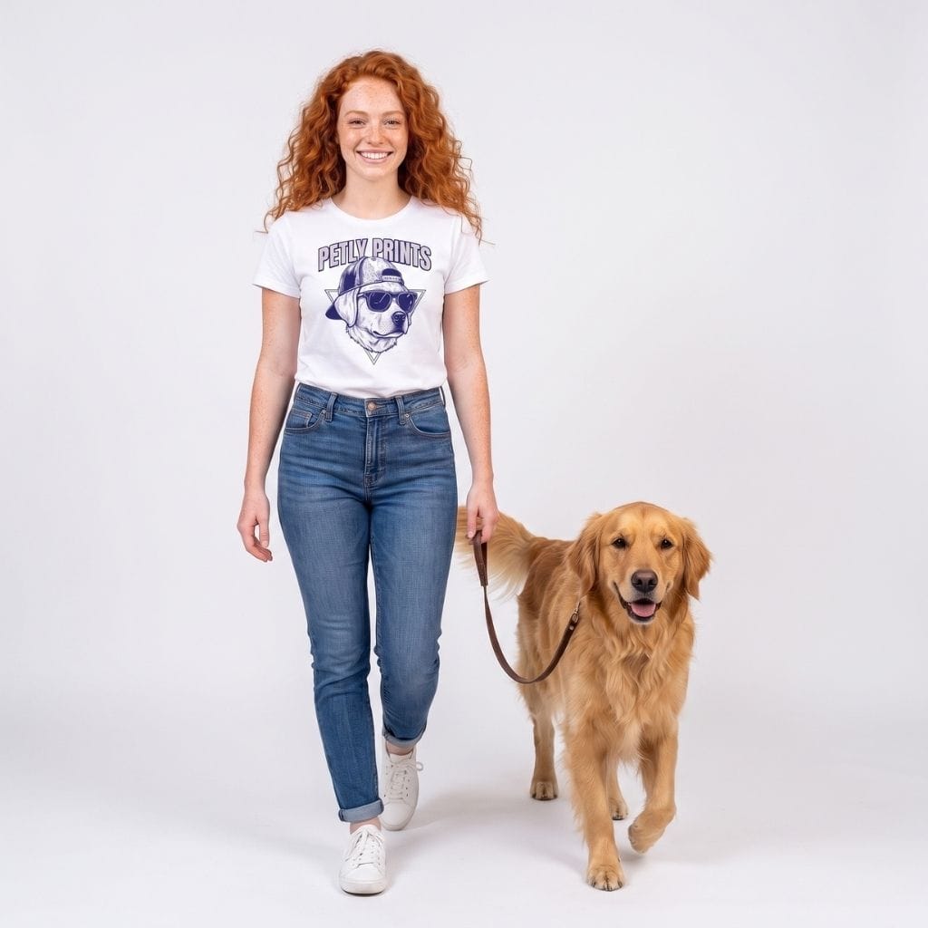 Custom pet t-shirt printed in Waterford by Petlyprints.ie